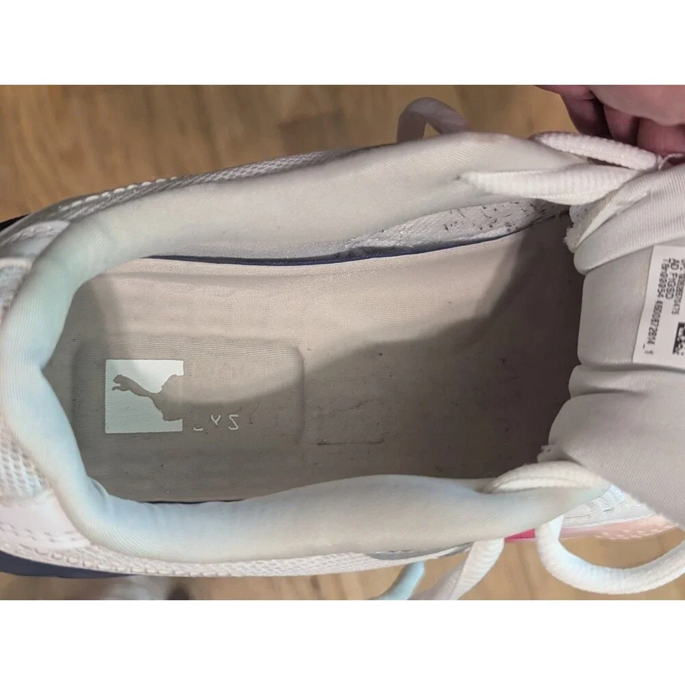PUMA Women's RS-X³ Leather Fade Sneakers (White / Rosewater) – Style 374657-01